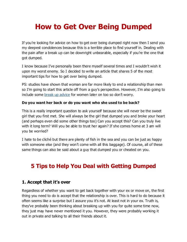 How To Get Atop of Getting Dumped How To Get Finished Getting Dumped